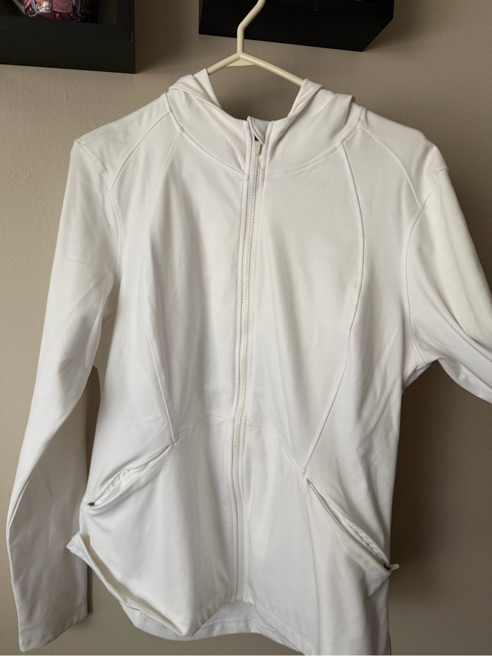 SPYDER • Active White Jacket Size XL Athletic Thumb Holes Full Zip